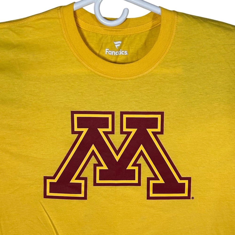 Fanatics Minnesota Golden Gophers NCAA T-Shirt Yellow Maroon Men's Medium